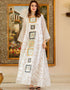 Sequins Linen Arabic Dress For Woman Dubai Evening Party Gown